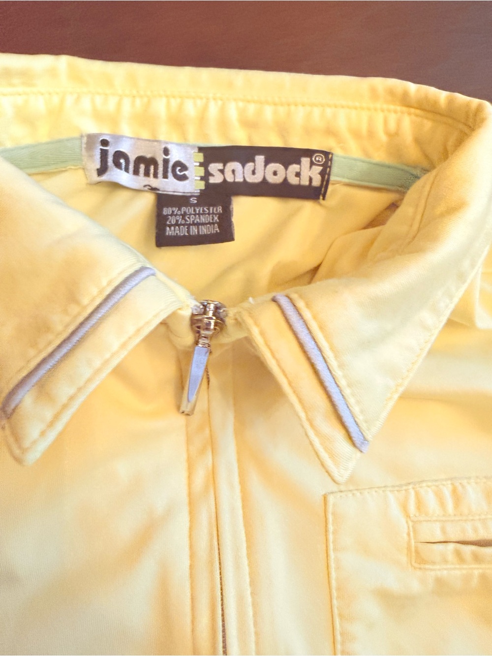 jamie sadock Yellow Kids Zip-Front Jean Jacket